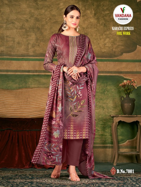 Vandana Karachi Express Soft Cotton Designer Exclusive Dress Material